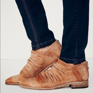 Free People Lost valley leather ankle bootie boot